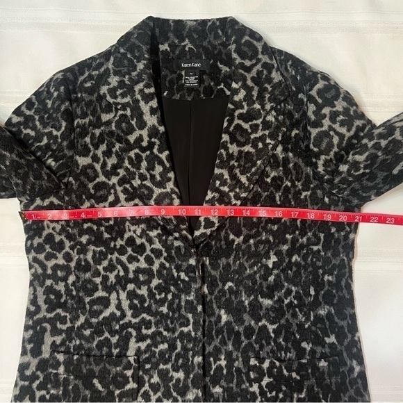 Karen Kane‎ Women's Textured Blazer Jacket Leopard Prnt Sz M EUC - Picture 11 of 15